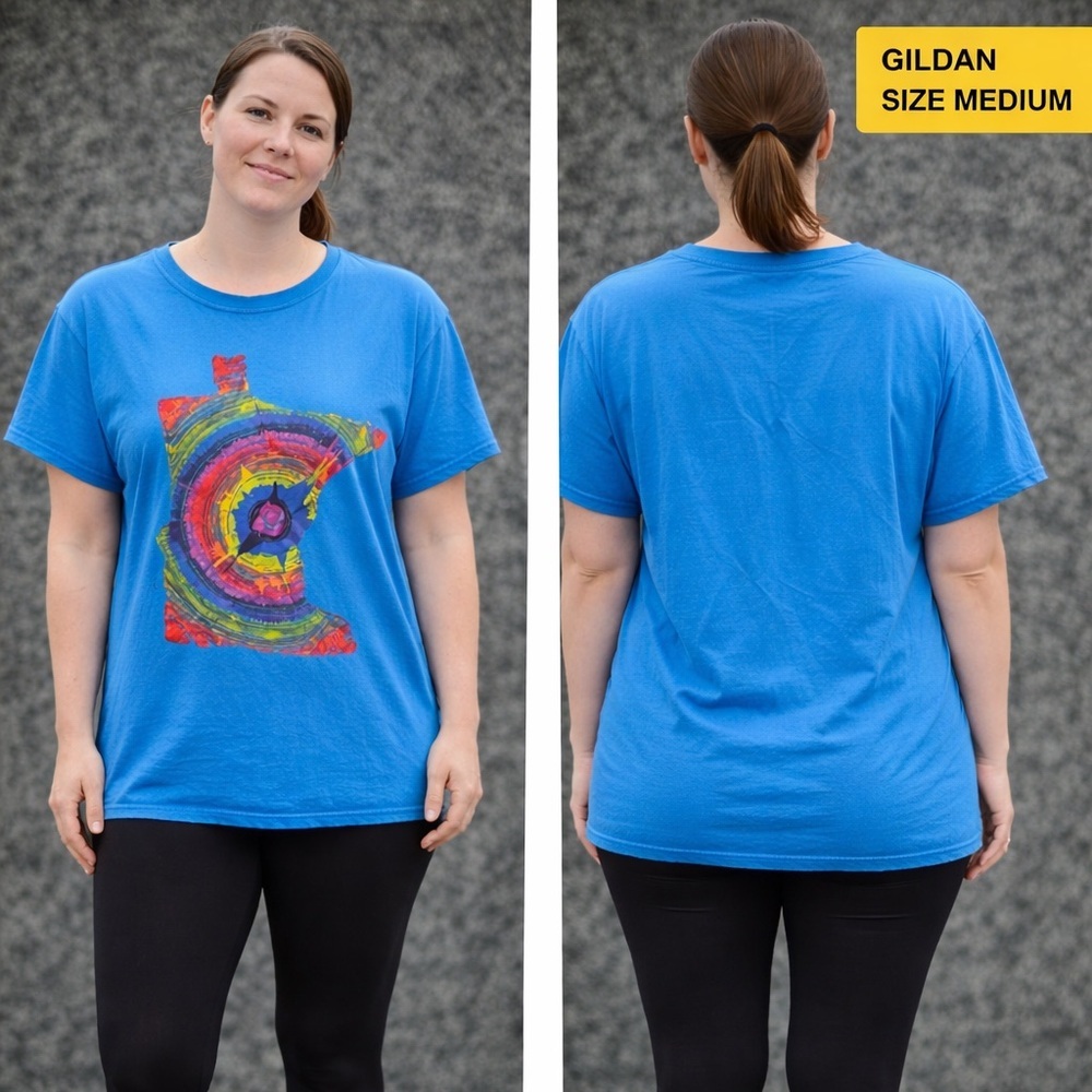 Unisex Gildan Heavy Cotton Blue T-Shirt MEDIUM